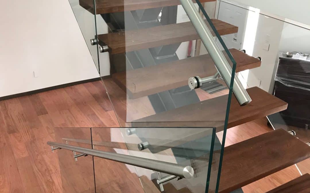 Escalera moderna, diseño personalizado, Glass Corp Inc