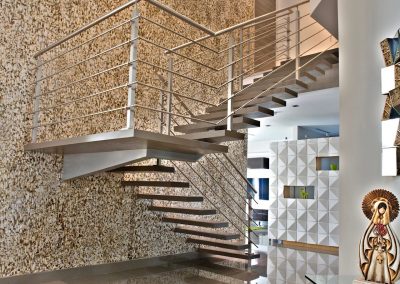 Modern Stair, Floating Stair and Central Beam , Diana House
