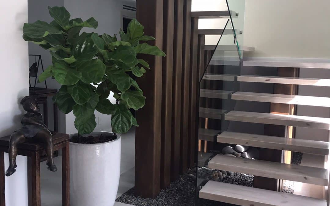 Escaleras modernas, Diseño de escaleras en columnas, Marzia and Julio House