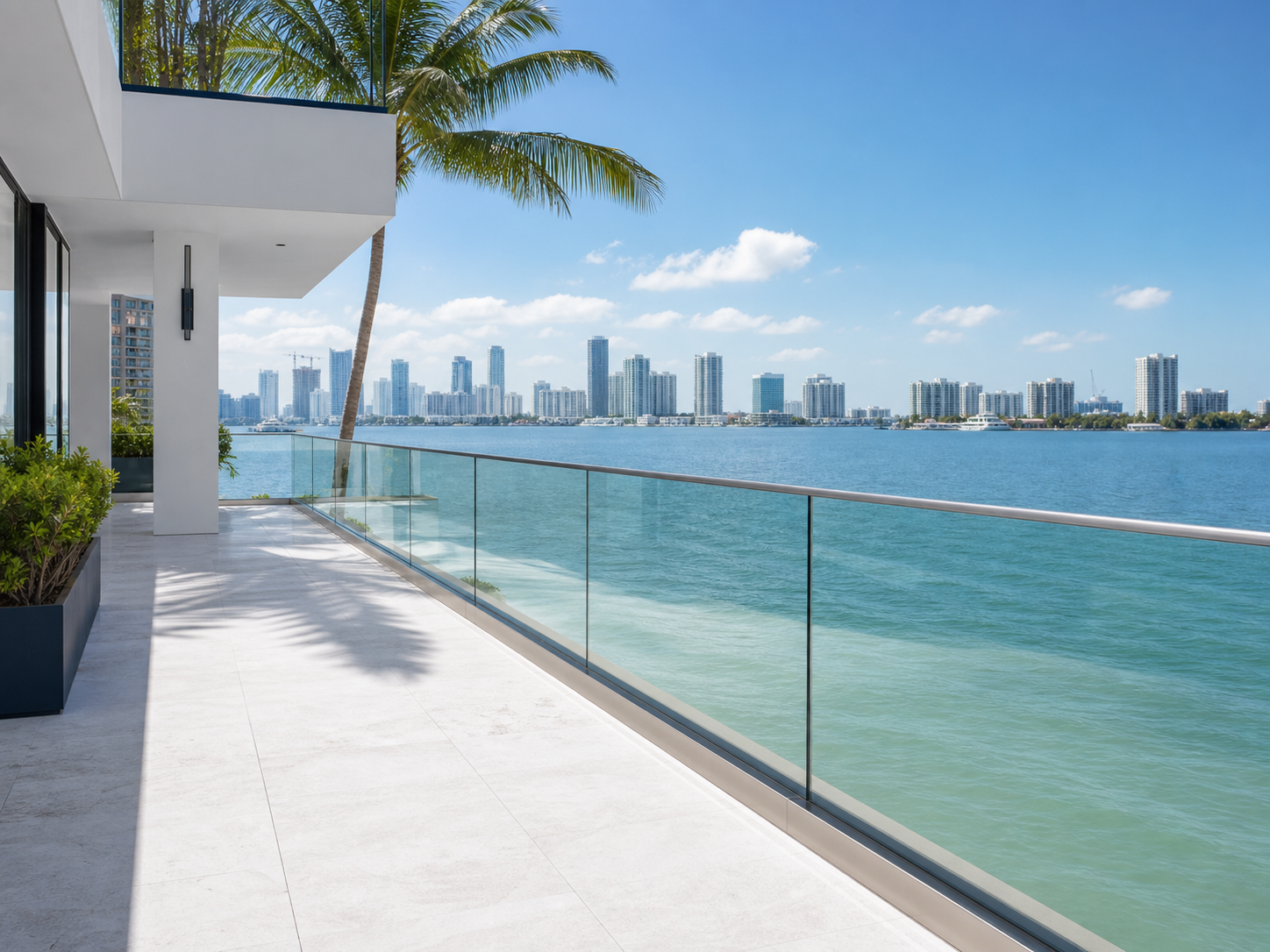 04-service-glass-railing Frameless glass railing overlooking Miami waterfront